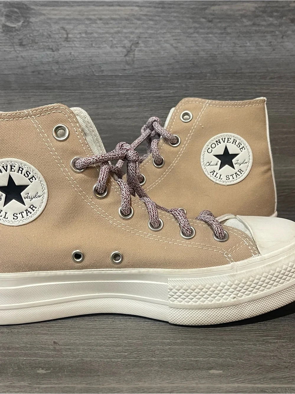 Converse Chuck Taylor Tri-Panel High Top Color Block Canvas Sneakers Women Sz 8 - Picture 6 of 9